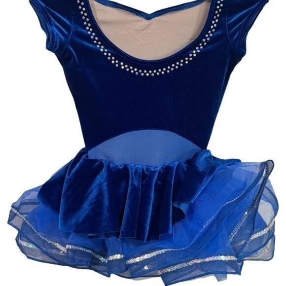 Weissman Late Night Talking Rhinestone Leotard Tule Skirt Dance Performance 7/8 - Picture 6 of 10